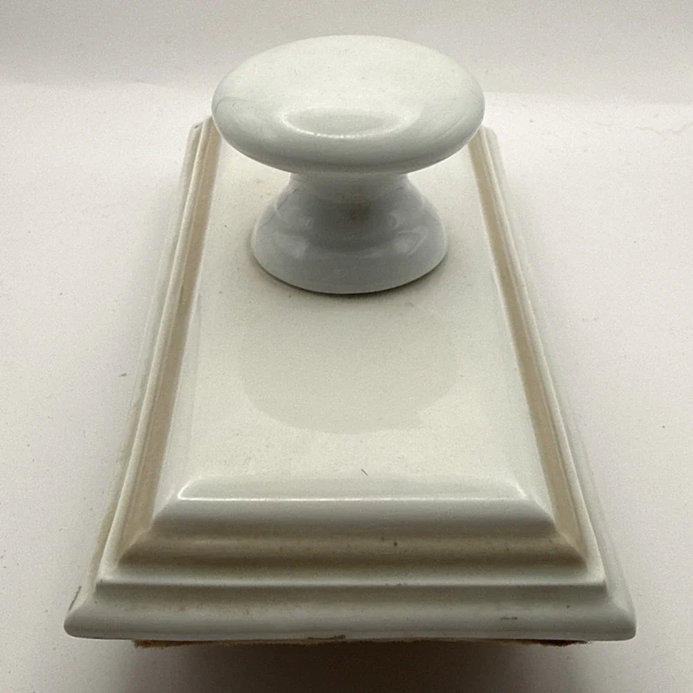 Vintage Porcelain Rocker Ink Blotter Desk Accessory